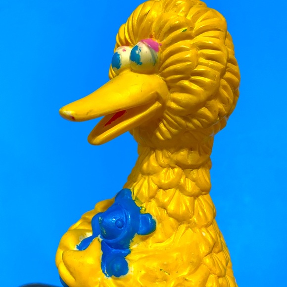 SESAME STREET 1990’s BIG BIRD JIM HENSON MUPPET HARD PLASTIC FIGURE HAND PAINTED - Picture 2 of 15